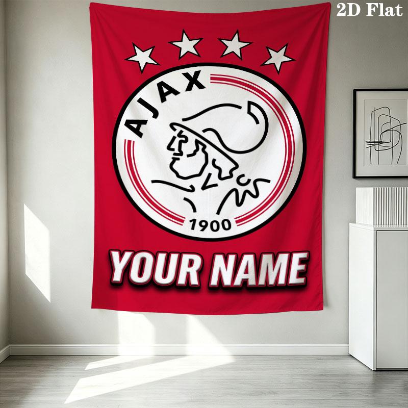 Afc Ajax Wall Hanging Printed Fabric Blanket Decorative Tapestries for Bedroom Living Room Home Decor