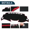 TUCKBOLD Compatible with Nissan X-TRAIL T32 Dashboard Mat/Dashboard Cover, Foldable Center Console Dashboard Mat, Black/Red with Stickers, 1 Set