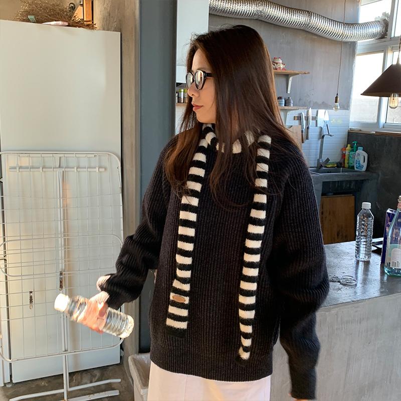 Autumn And Winter Striped All-match Warm Scarf Korean Style Atmosphere Student Scarf