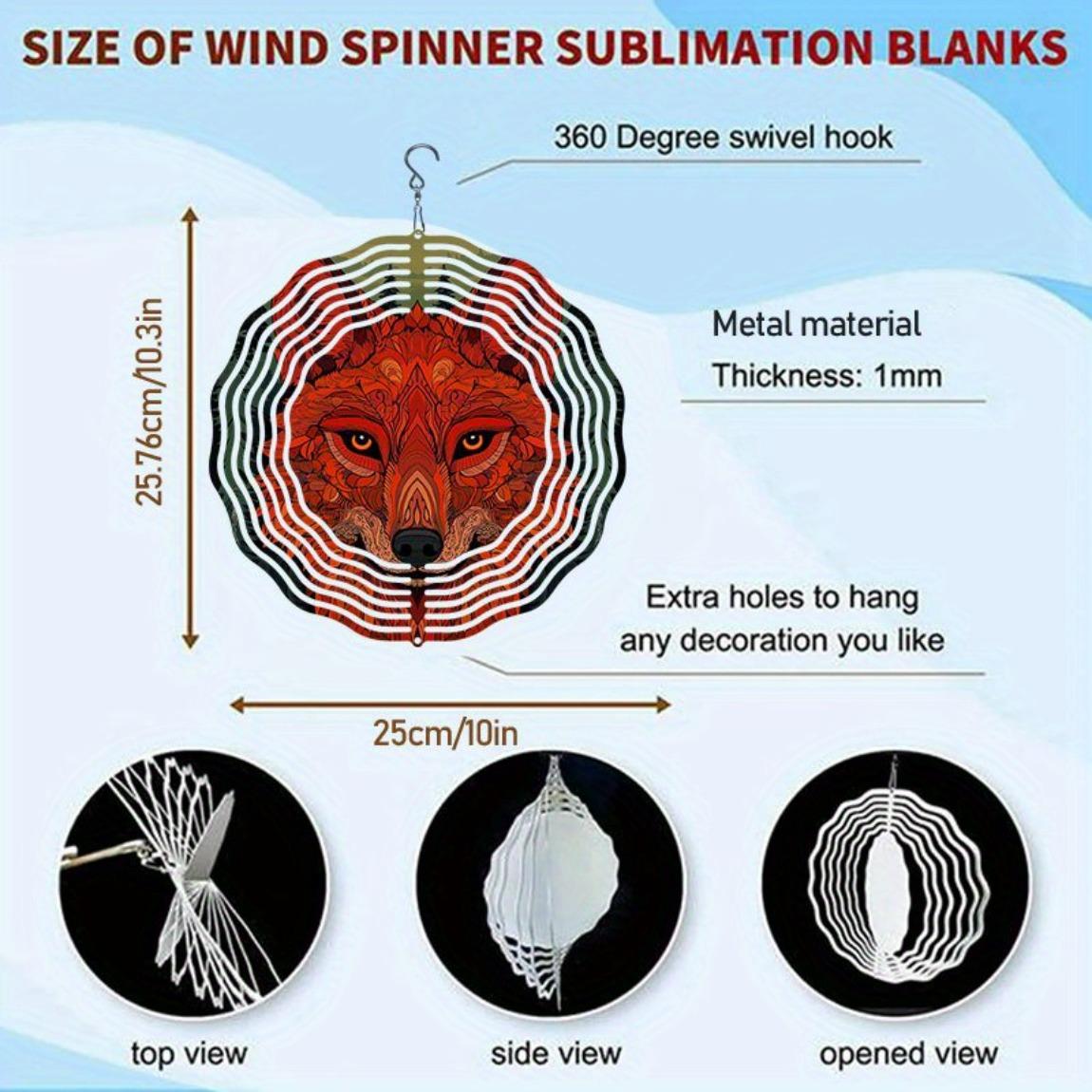 

Вращающаяся ветряная мельница с узором «Лесной лис», 3D металлическая вертушка для двора, кинетический ловец ветра, большой уличный декор, садовое украшение, бесконечно вращающийся подарок