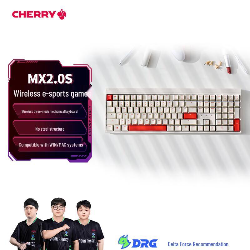 

CHERRY MX2.0 PRO 108-Key Tri-Mode Wireless Mechanical Keyboard