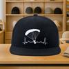 Paragliding Heartbeat Line Skydiver Baseball Cap Polyester Adjustable Snapback for Adult Casual Outdoors