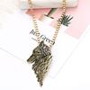 Punk Animal Wolf Head Pendant Metal Man Necklace Fashion Jewelry Korean Style Choker Clavicle Chain