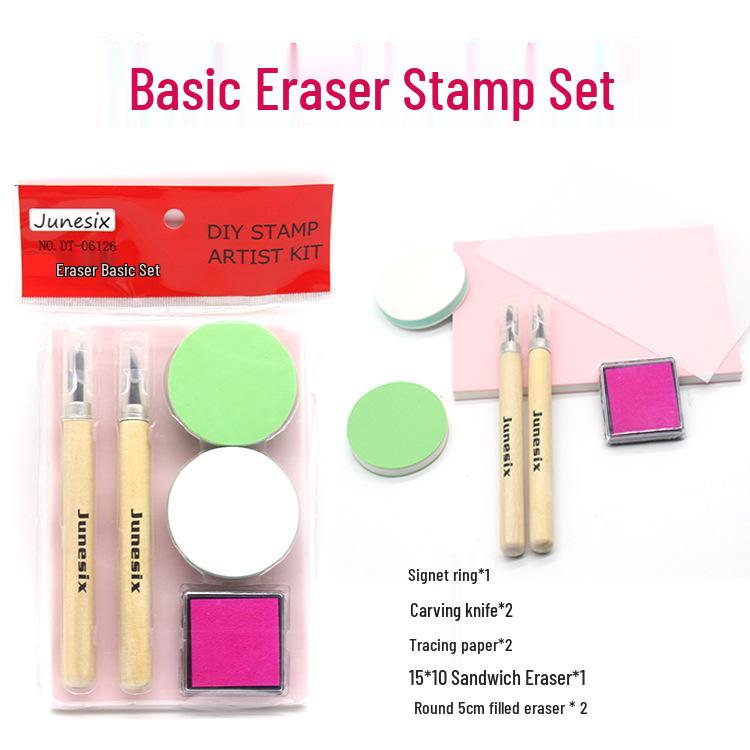 

DIY Rubber Stamp Beginner Kit - Carving Set with Rubber Block