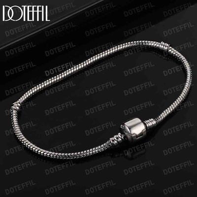 925 Sterling Silber Massiv Schlangenkette Armband Modischer Hochzeitsschmuck