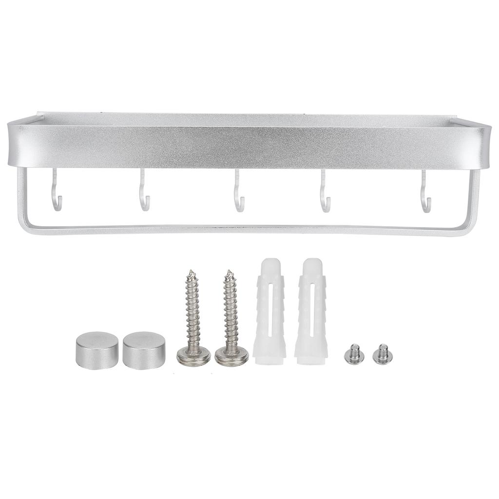 Bathroom Shelf Wall Mount Space Aluminium Shower Single Layer Shelf Shampoo Storage Rack50cm