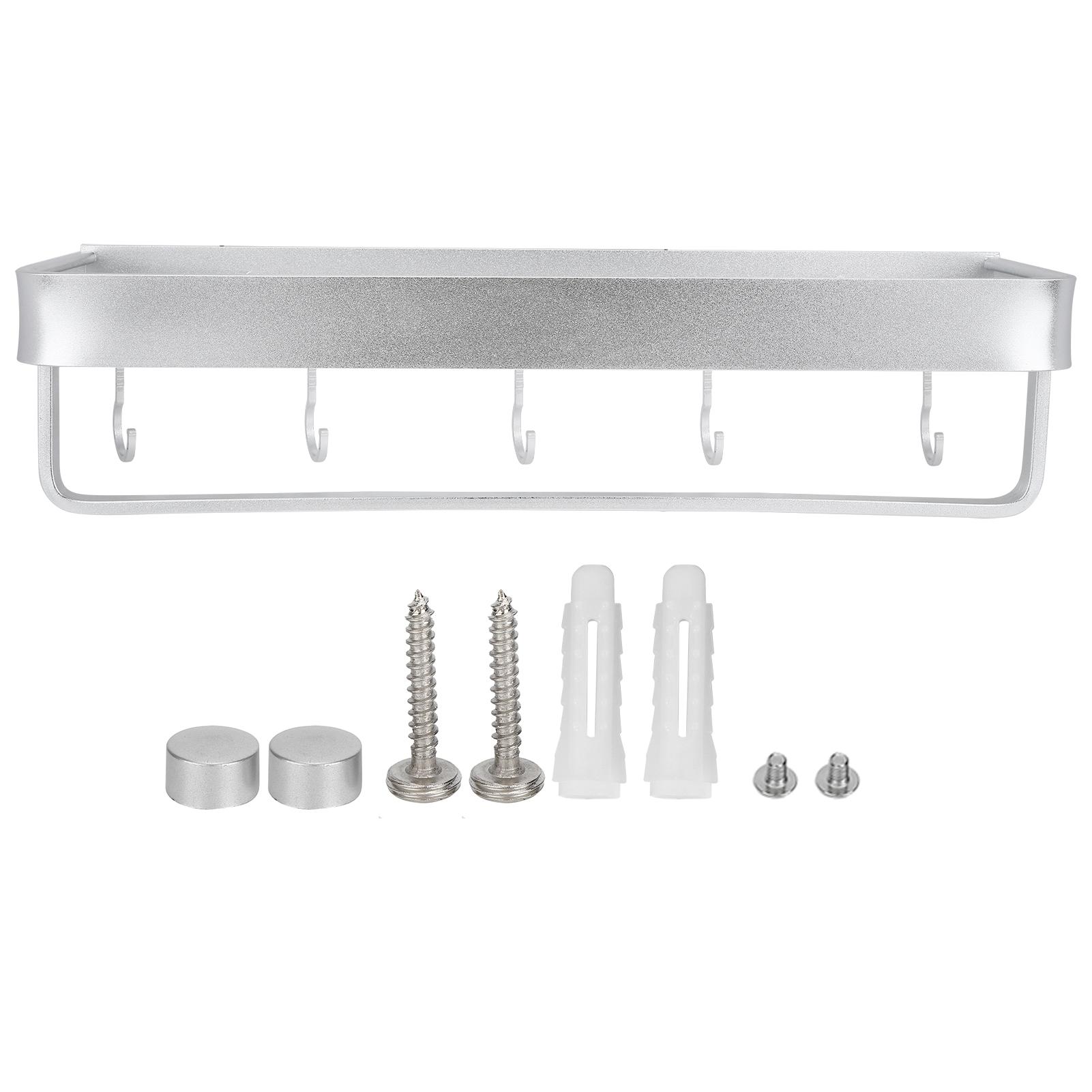 

Bathroom Shelf Wall Mount Space Aluminium Shower Single Layer Shelf Shampoo Storage Rack50cm