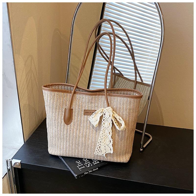 

Large capacity bag women s new fashionable versatile shoulder bag simple diamond class commuter tote bag коричневый