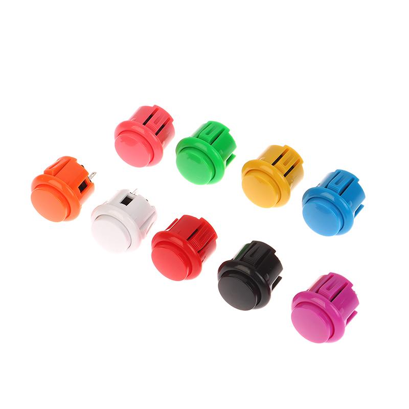 1Pc 24Mm Circle Push Button Micro Switch Game Arcade Controller Joystick Console Diy Kit Arcade Fighting Machine Button