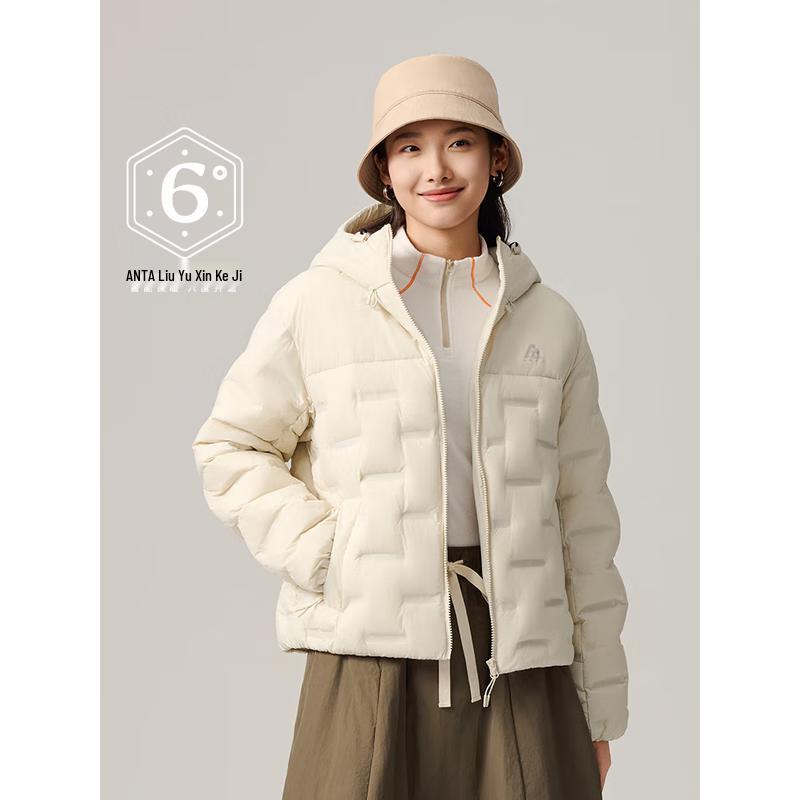 Anta Piumino da donna con cappuccio patchwork slim fit