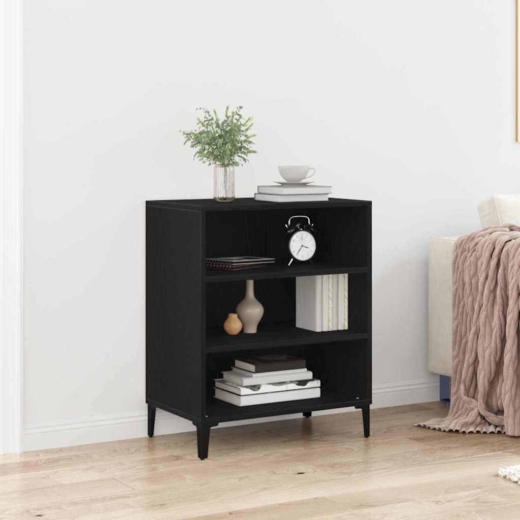 Sideboard in Black Oak Look 57 x 35 x 70 cm Engineered Wood