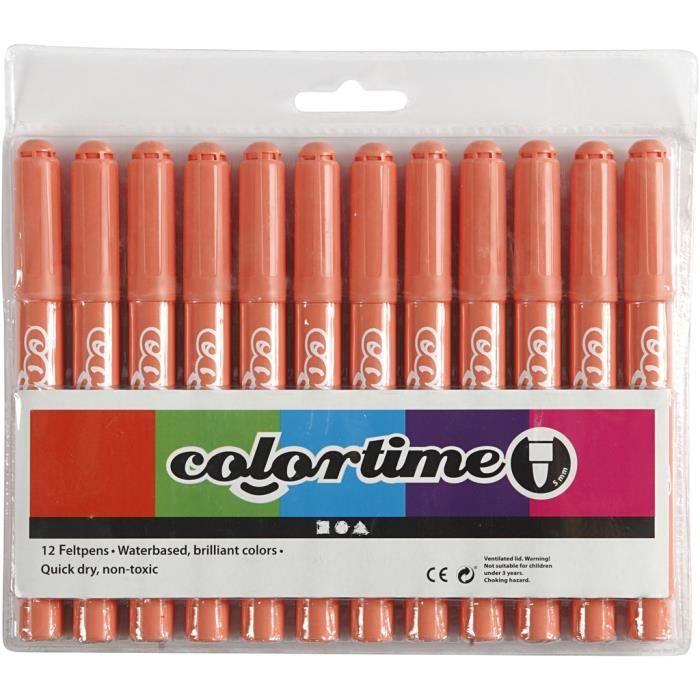 Markers - COLORTIME - Ref 37352 - Bright Colors - Dry Quickly - Ventilated Caps