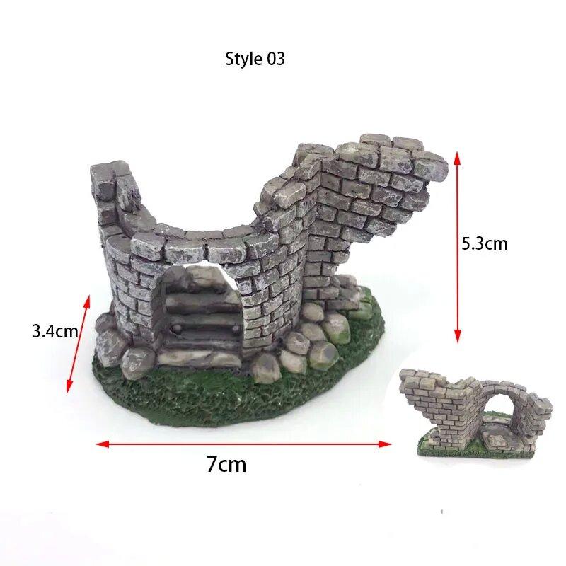 Смоляная Дверь Декорация Аквариума Украшение для Аквариума Камни для Аквариума Декор для Рыбок в Аквариуме Дом-Укрытие для Маленьких Рыбок и Креветок Горячий