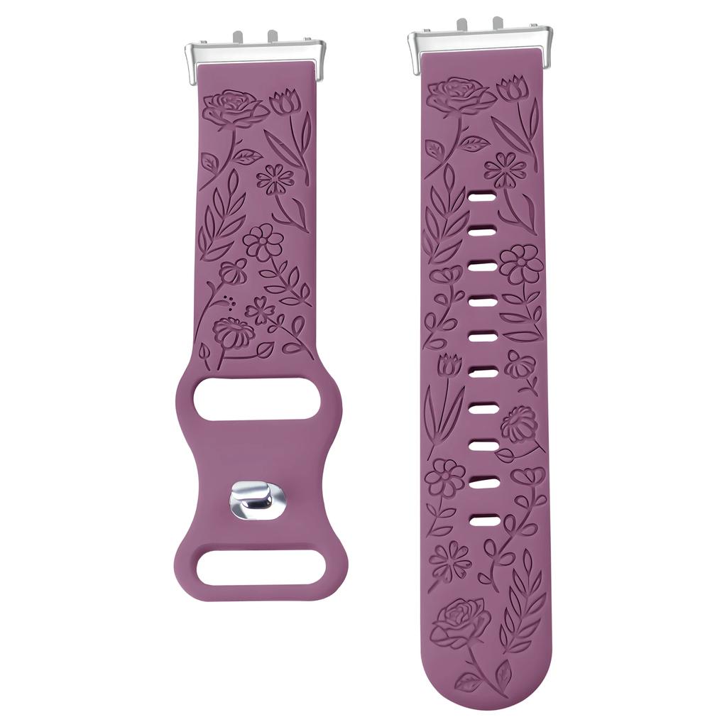 Prints Design Strap for Samsung Galaxy Fit 3 Watch Band Silicone Engraving Bracelet for Samsung Galaxy Fit3 Floral Wristband