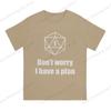 100pure Cotton Printed Unisex Tshirt Dont Worry I Have A Plan Short Sleeve Tshirts Harajuku Tee Funny Tops