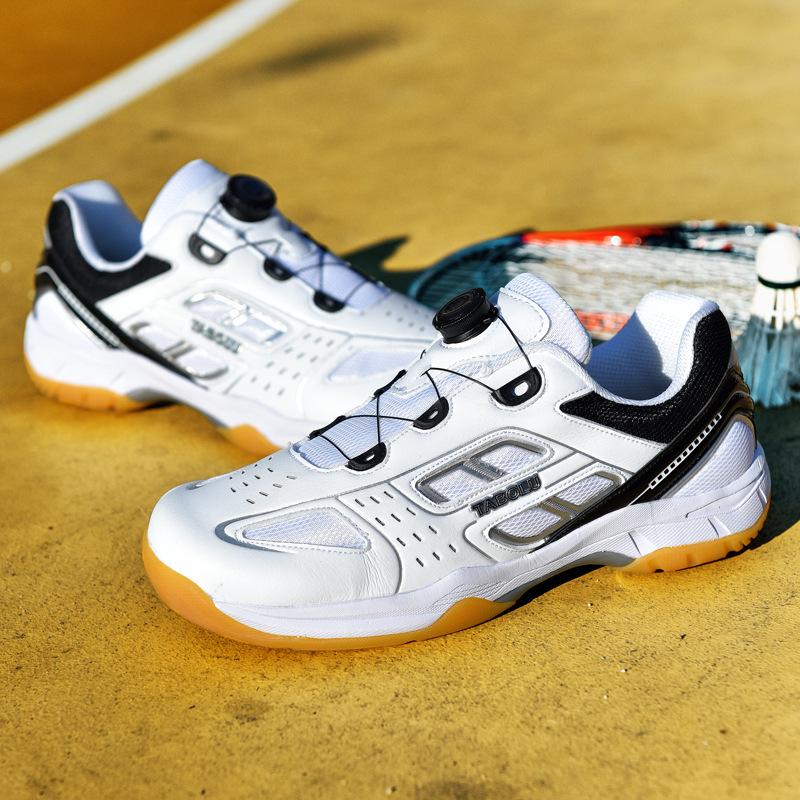 Men's table tennis shoes rotating buckle net shoes women's outdoor indoor youth badminton training sports shoes trendy shoes