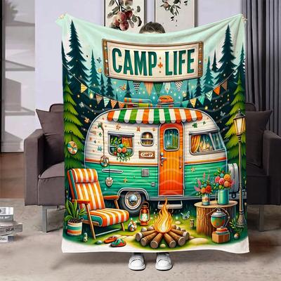 Kreative bedruckte Flanell-Kuscheldecke Superweich Gemütlich Sofa Nickerchen Campingdecke Zuhause Perfektes Geschenk für Sie