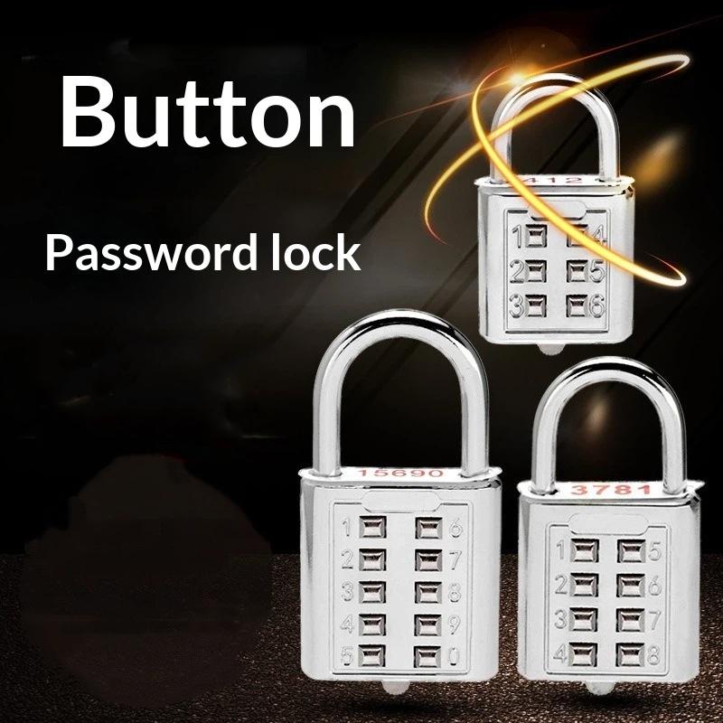 Metal Color Key Password Padlock Blind Mechanical Password Lock Gym Lock Luggage Bag Backpack Padlock
