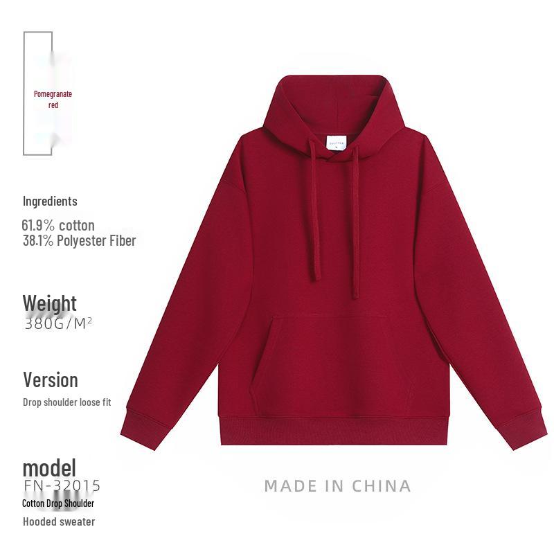 380g American Heavyweight Oversized Hoodie with Custom Embroidery 3XL