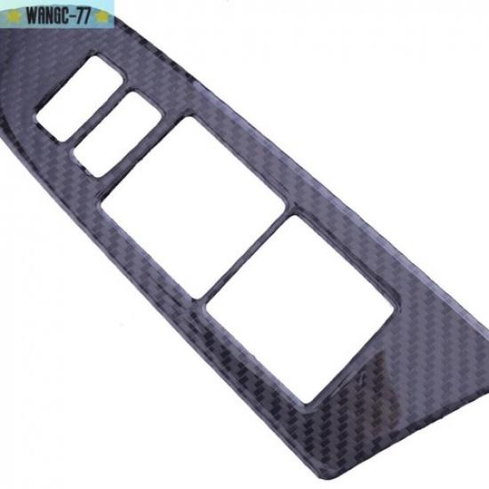 Carbon Fiber Interior Window Switch Cover Trim Fit For Toyota Tundra 2014-2018