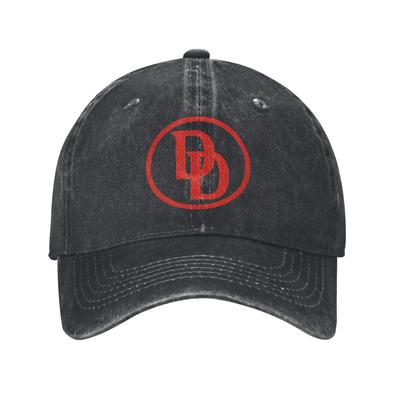 Casual Daredevil DD Red Chest Logo Baseball Caps Unisex Women Distressed Washed Snapback Hat Adjustable Caps Hat