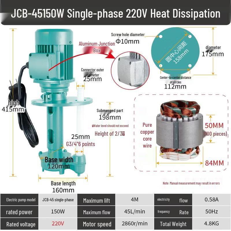 Pompe à liquide de coupe pour machine-outil Jundingying JCB-45 150W