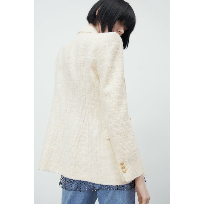Classic Style Vintage Texture Double-Breasted Suit Jacket