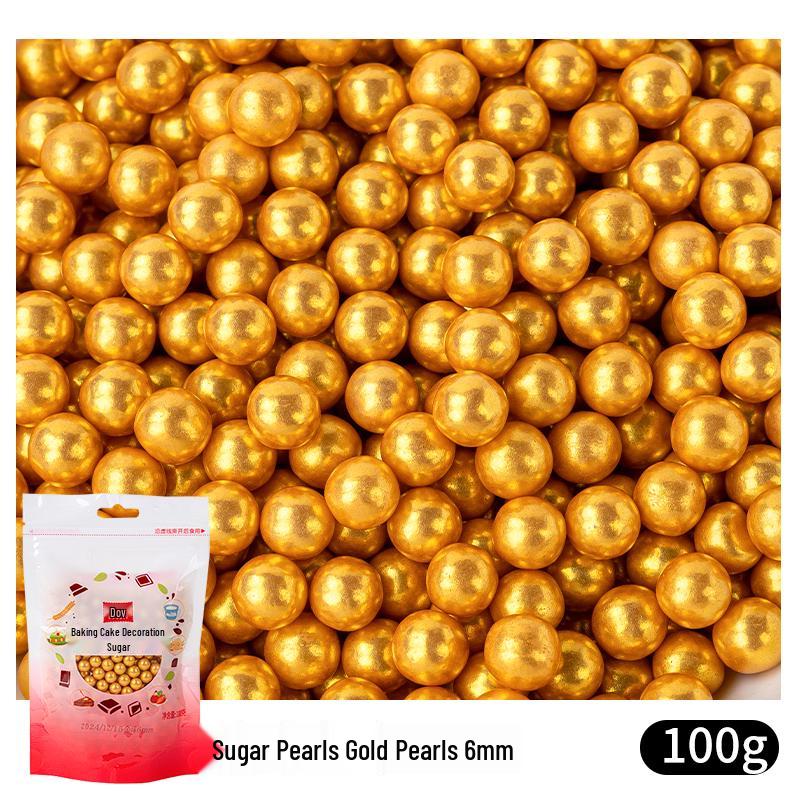 Quick Cake Decor: Gold Sugar Pearls & Lustre Dust with Birthday Theme Insert Cards
