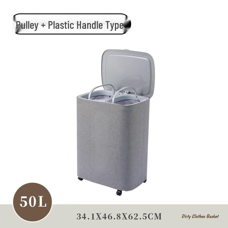 Складная тканевая корзина для белья Handun 50 л с крышкой