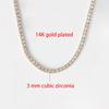 Tennis Choker Kettingen Dames HipHop Iced Out AAA+ Kubieke Zirkonia Gouden Ketting Dames Sieraden om de Nek Kristal OHN099
