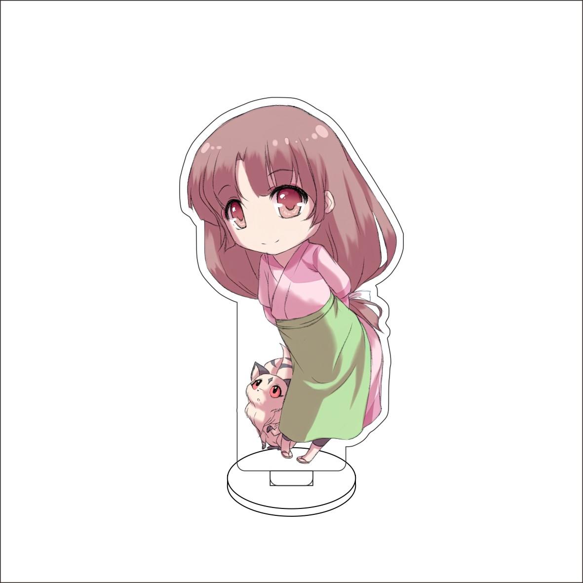 

10CM Anime Inuyasha Figure Stand Model Anya Sesshoumar/Kirara/Rin/HakuToshi/Kikyō Cute Desk Decor Standing Sign Gifts 10CM