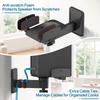 Speaker Wall Mount Bracket Heavy Duty Steel Construction 44lbs Capacity 15Tilt Adjustable Clamp Fit 5-12Inch Depth
