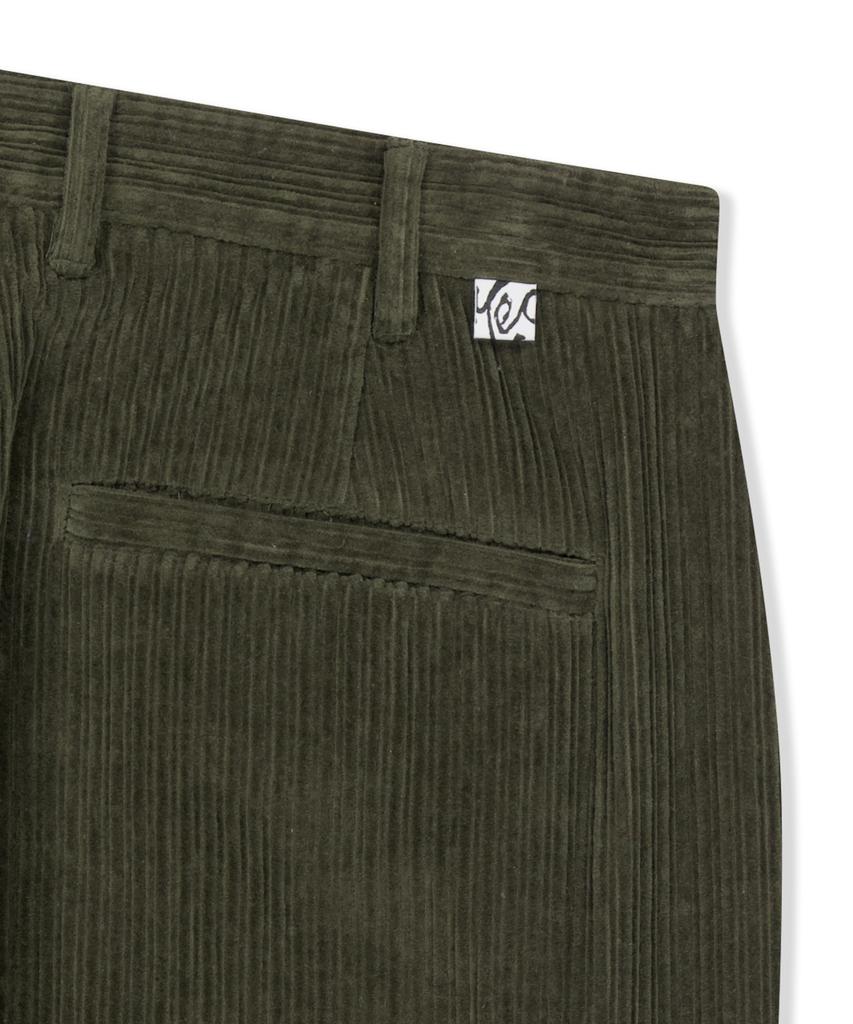 YESEYESEE Cord Tucked Pants Olive