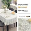 Luxury Waterproof Non-scalding Oval PVC Tablecloth and Table Mat