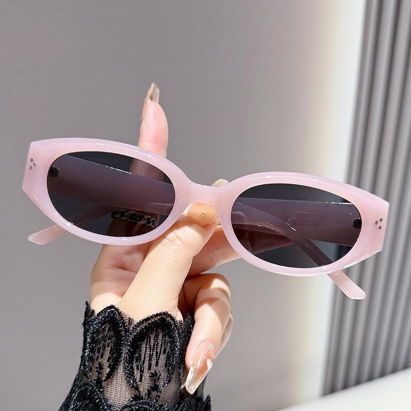 Fashion Oval Sunglasses Vintage Luxury Brand Designer Cat Eye Sunglasses Irregular Oval Sun Glasses Eyewear Uv400