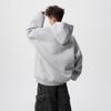 Men's American Style White Hoodie - Autumn/Winter 2025 New Arrival, Plus Velvet, Thickened, High Street Trendy, Heavyweight Pullover