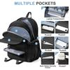 Student School Backpacks Casual Daypack, Commuter Laptop Backpack for Women Study Travel, Black School Bag for Teens Girls Boys