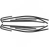 Blackout Stickers Chrome Delete Car Accessory Ethylene Based Material Stickers Blackout Stickers Bright Black Color