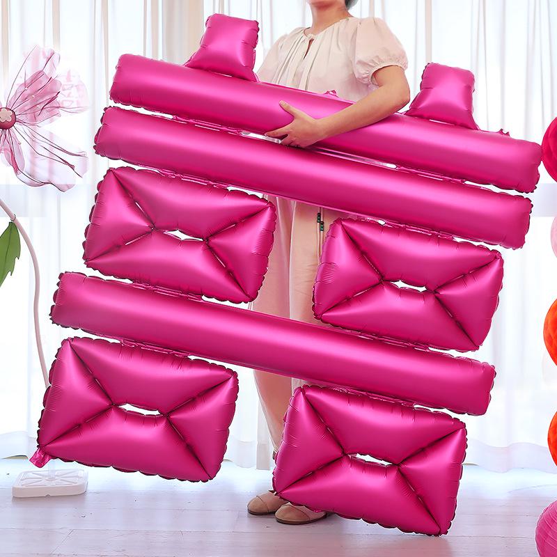 Wedding Double Happiness Balloons: Heart-Shaped Love Decors for Bride's Room & Engagement Scene.