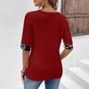Two Contrasting Color Spliced T-shirts for Spring Summer Vacation Loose Short Sleeved Top Shirt
