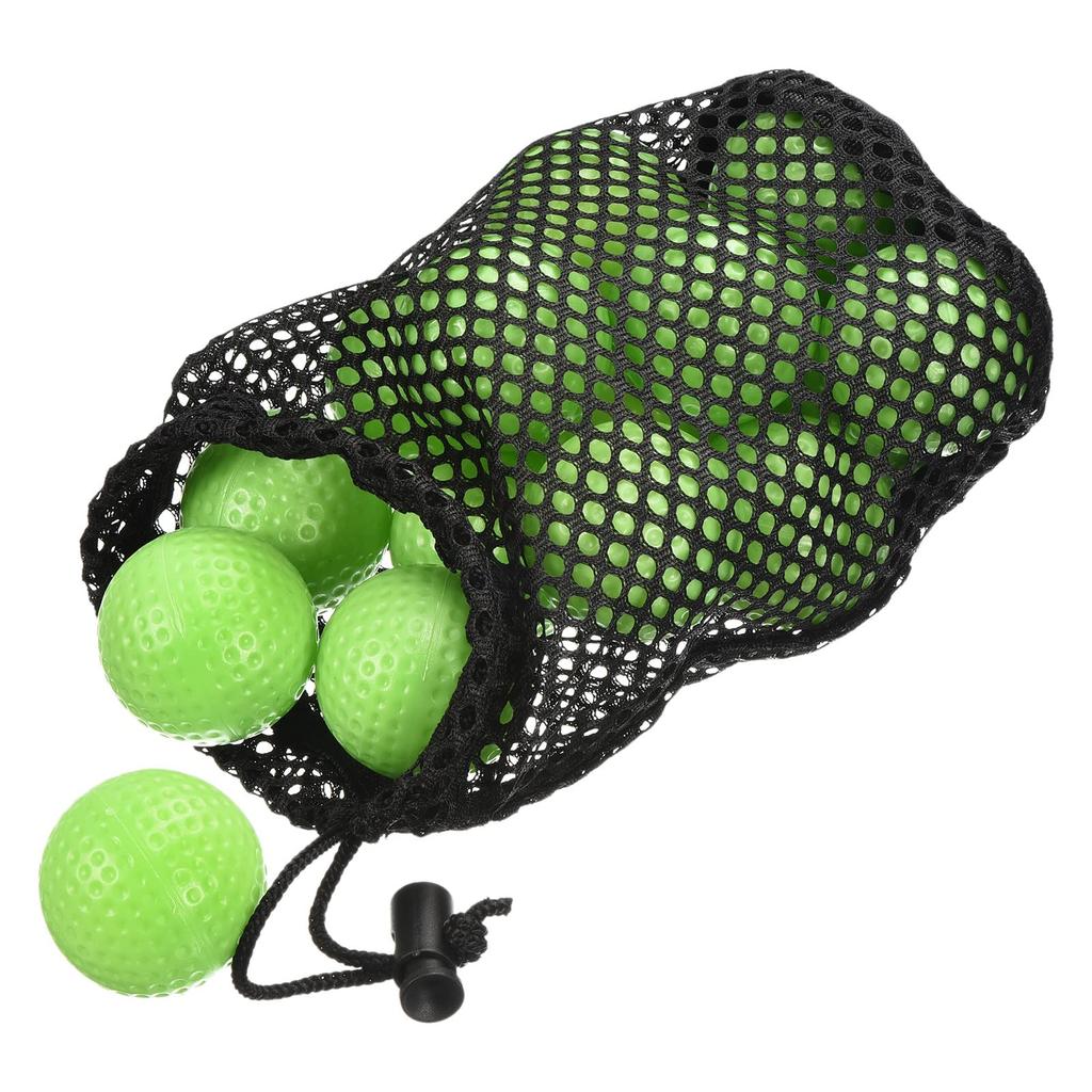 PATIKIL Golf Practice Balls 16 Pieces Hollow Swing Training Golf Driving Range Balls with Mesh Bag for Indoor Outdoor Golf Tennis Sports PE Plastic