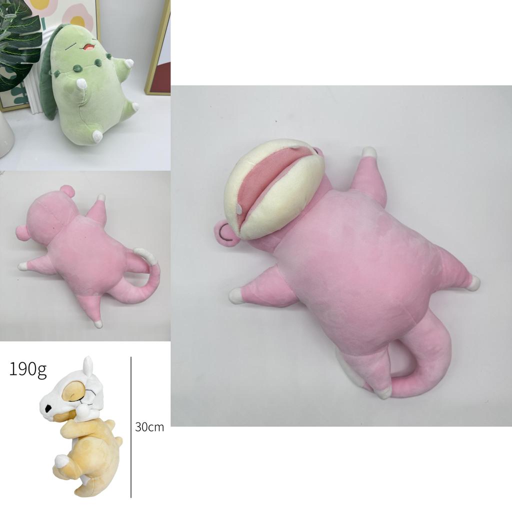 Pokémon Slowpoke, Cubone und Chikorita aus der Schlaf-Serie – Plüschtiere mit PP-Baumwollfüllung für Kinder und Schlafzimmerdekoration