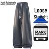 Mark Fairwhale Pantalones de chándal casuales para hombre, corte recto, ajuste holgado