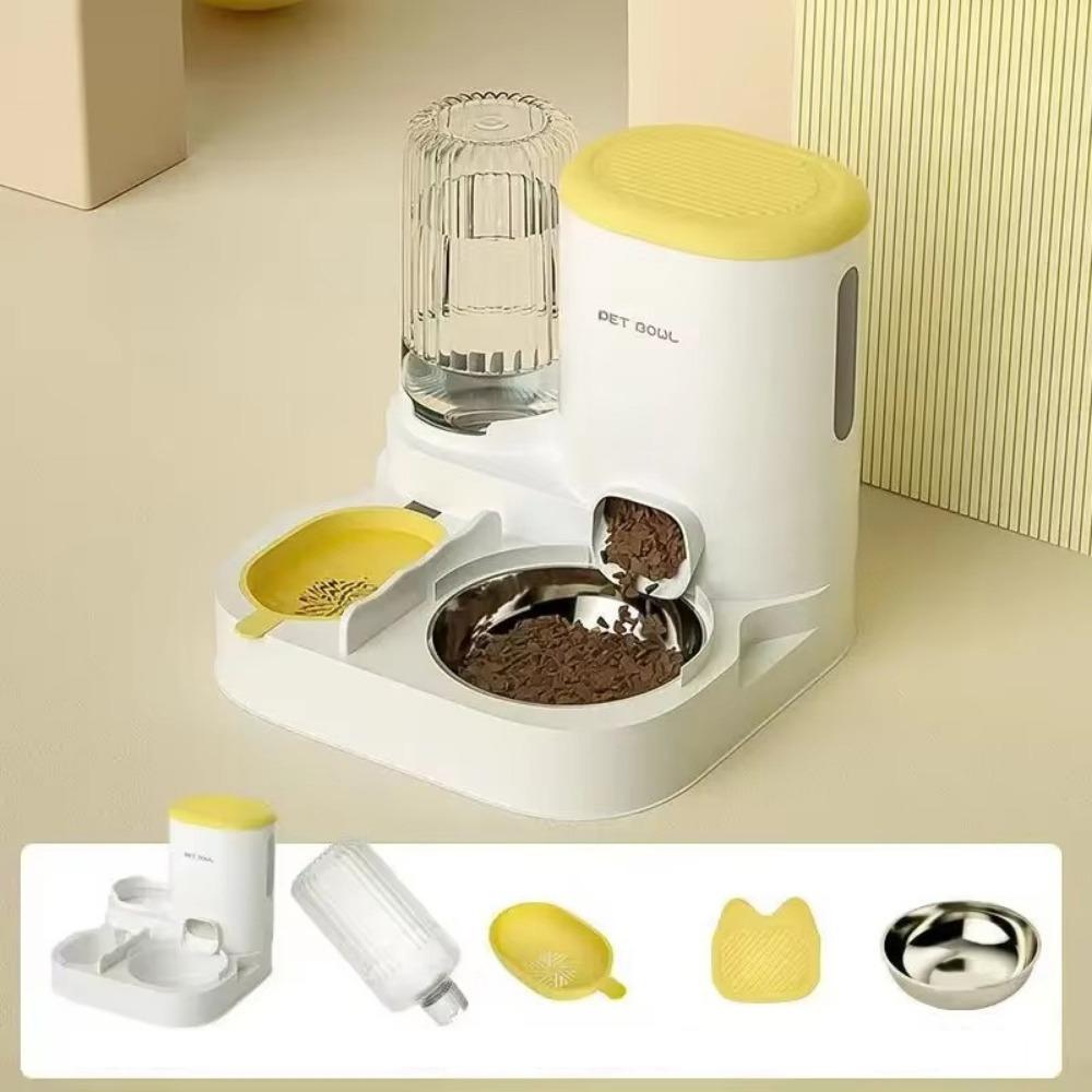 Separate Design 2 in 1 Cat Food Dispenser Large Capacity Automatic Cat Water Feeder  Home