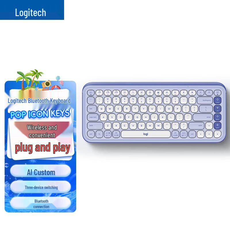 

Logitech POP ICON KEYS Bluetooth Keyboard