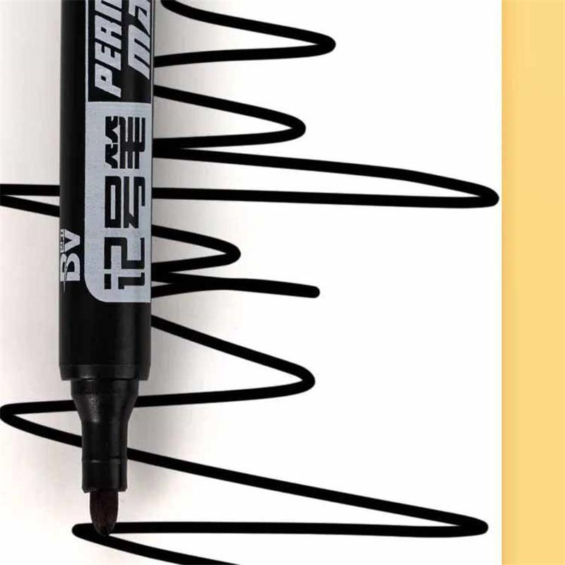 2mm Bold Tip Oil-Based Quick-Dry Waterproof Oil-Proof Permanent Marker for Plastic Metal & Wood Shipping Packaging & Coding