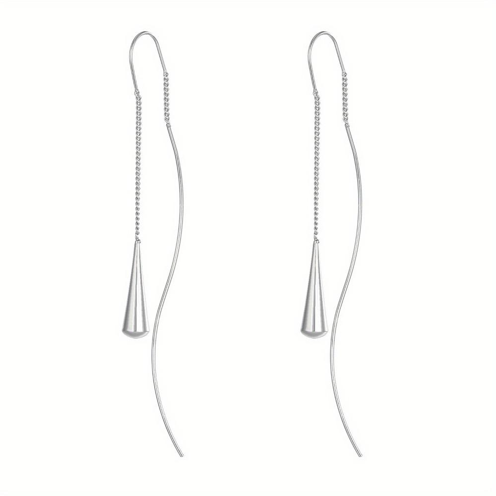 

Luxurious Long Tassel Drop Earrings for Women - S-Curve Design, Copper Crafted, Perfect for Weddings & Parties