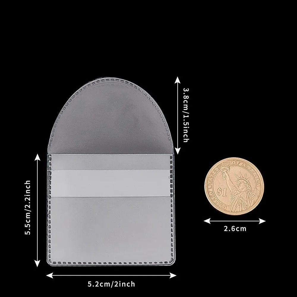 20pcs PVC Coin Protector Pouch Single Pocket Clear Plastic Sleeves Pocket Coin Sleeves  Jewelry