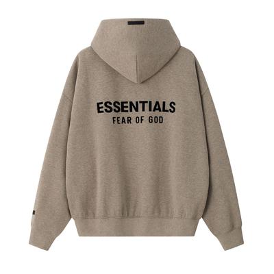 Fear of God Essentials Essentials Classic Hoodie Homestead Heather Unisex Tops Tan 192AS262052F