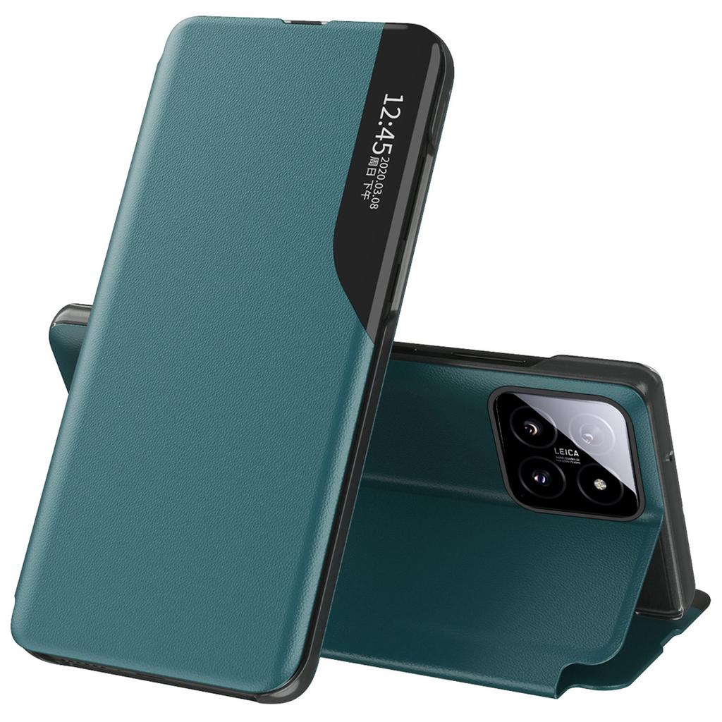 For Xiaomi 14 Case View Window PU Leather Flip Phone Cover